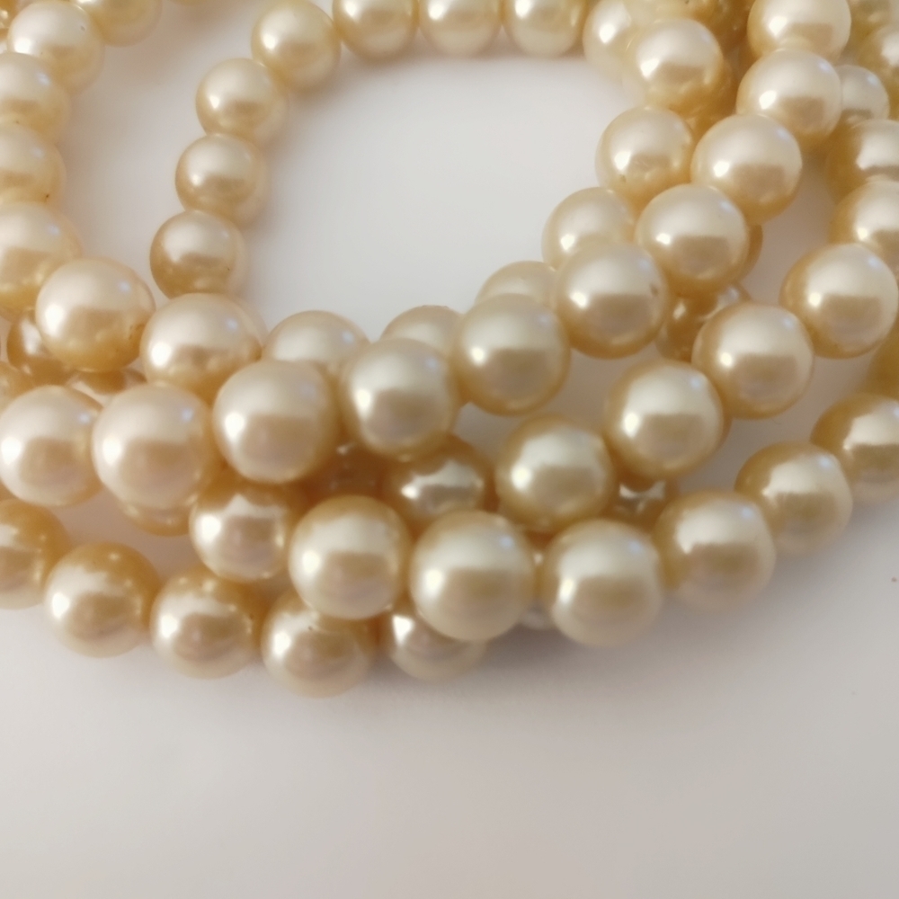 PEARL Necklace Vintage Opera Length Long Endless Cream Strand 40" Retro Rope - Picture 3 of 11